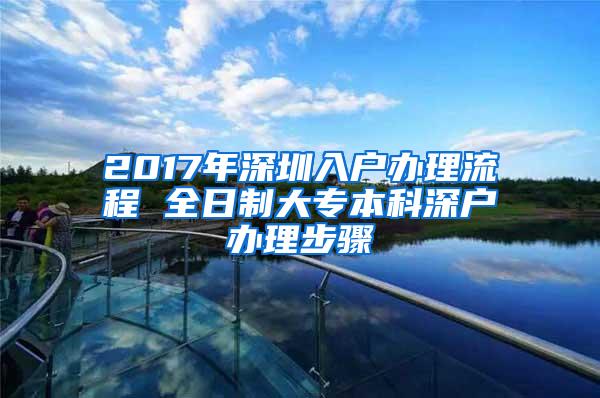 2017年深圳入户办理流程 全日制大专本科深户办理步骤