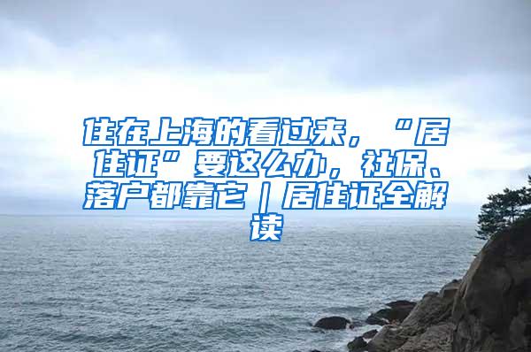 住在上海的看过来，“居住证”要这么办，社保、落户都靠它｜居住证全解读