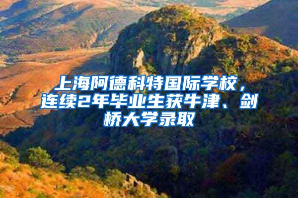 上海阿德科特国际学校，连续2年毕业生获牛津、剑桥大学录取