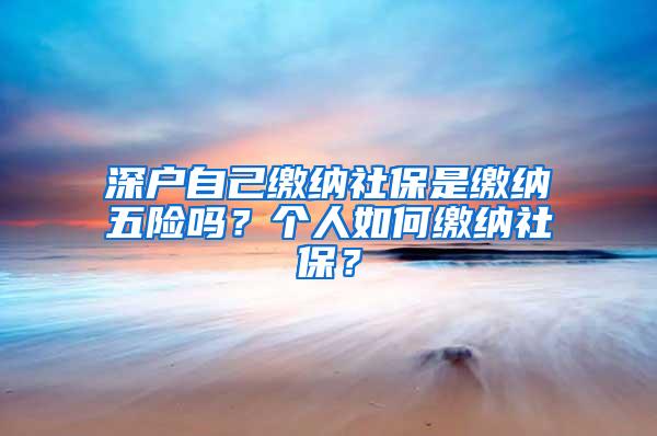 深户自己缴纳社保是缴纳五险吗？个人如何缴纳社保？