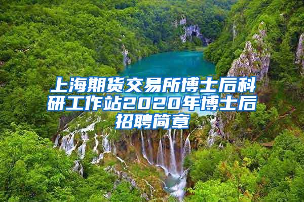 上海期货交易所博士后科研工作站2020年博士后招聘简章