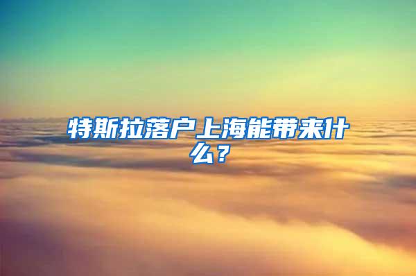 特斯拉落户上海能带来什么？