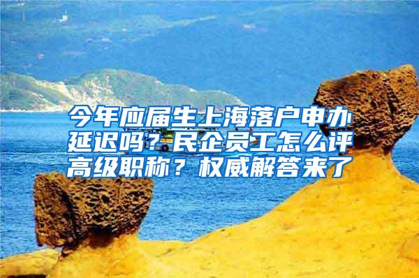 今年应届生上海落户申办延迟吗？民企员工怎么评高级职称？权威解答来了