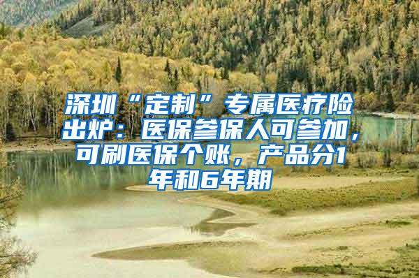 深圳“定制”专属医疗险出炉：医保参保人可参加，可刷医保个账，产品分1年和6年期