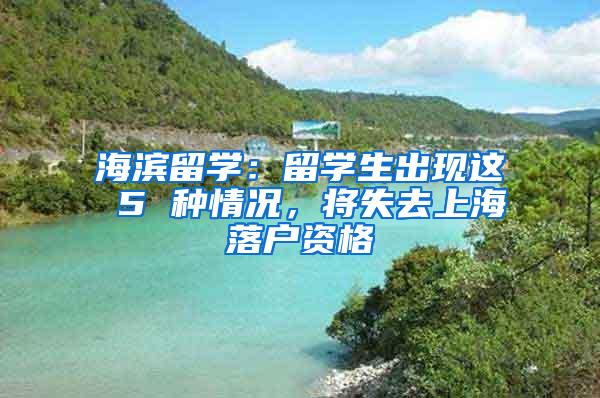 海滨留学：留学生出现这 5 种情况，将失去上海落户资格