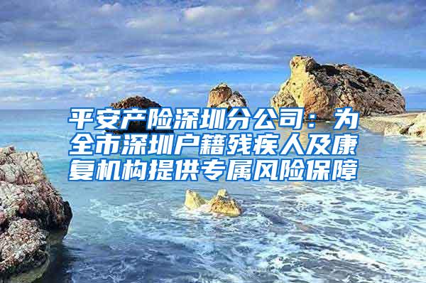 平安产险深圳分公司：为全市深圳户籍残疾人及康复机构提供专属风险保障