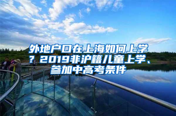 外地户口在上海如何上学？2019非沪籍儿童上学、参加中高考条件