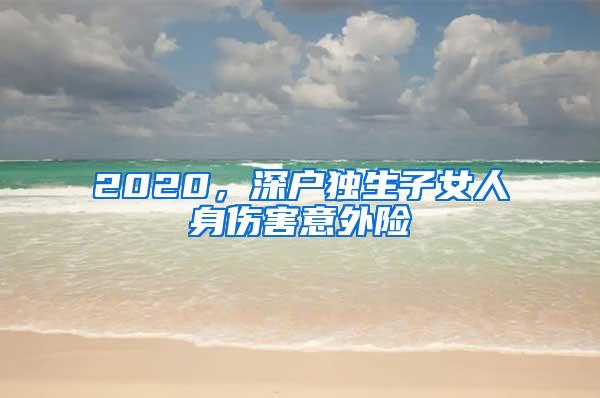 2020，深户独生子女人身伤害意外险