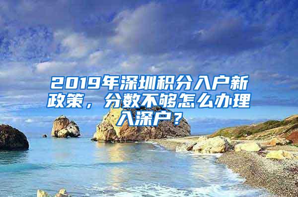 2019年深圳积分入户新政策，分数不够怎么办理入深户？