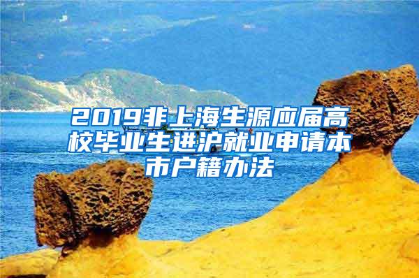 2019非上海生源应届高校毕业生进沪就业申请本市户籍办法