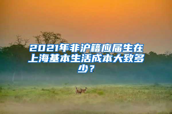 2021年非沪籍应届生在上海基本生活成本大致多少？