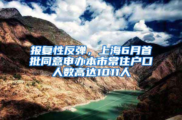 报复性反弹，上海6月首批同意申办本市常住户口人数高达1011人