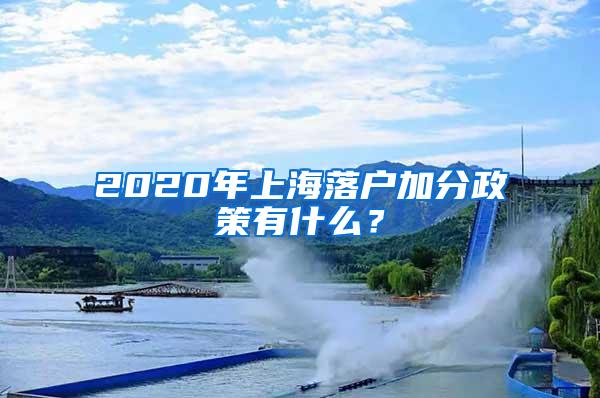 2020年上海落户加分政策有什么？