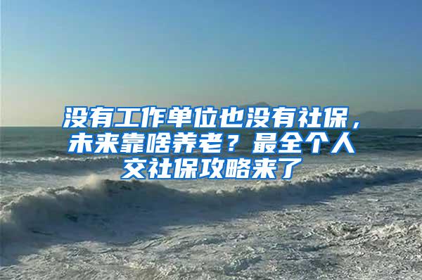 没有工作单位也没有社保，未来靠啥养老？最全个人交社保攻略来了