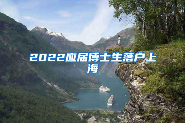 2022应届博士生落户上海