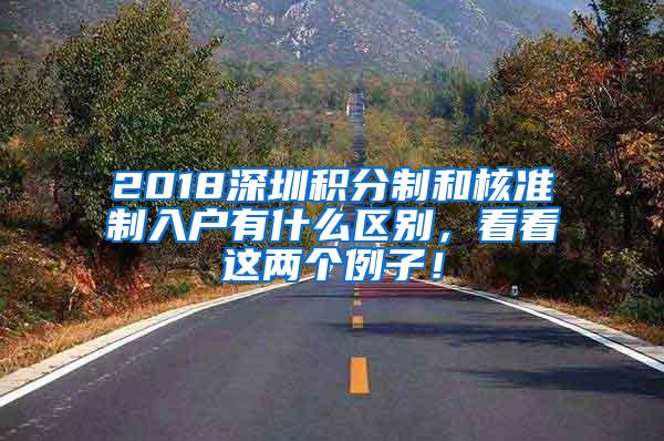 2018深圳积分制和核准制入户有什么区别，看看这两个例子！