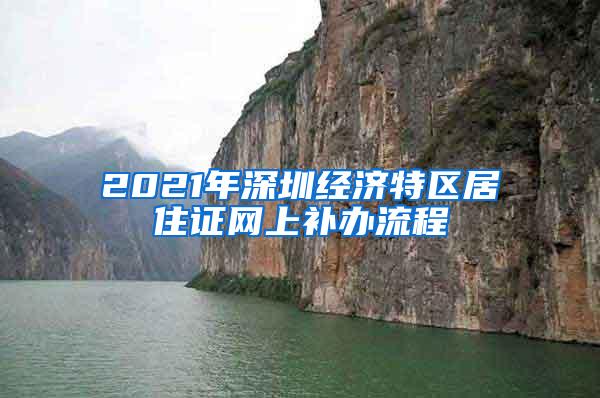 2021年深圳经济特区居住证网上补办流程