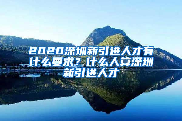 2020深圳新引进人才有什么要求？什么人算深圳新引进人才