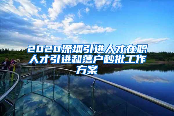 2020深圳引进人才在职人才引进和落户秒批工作方案