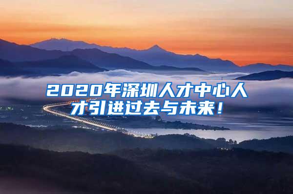 2020年深圳人才中心人才引进过去与未来！