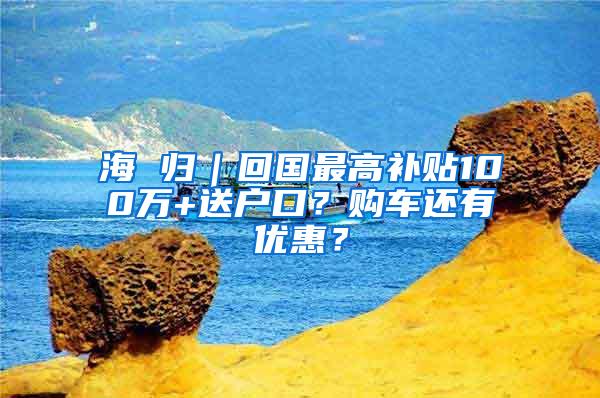 海 归｜回国最高补贴100万+送户口？购车还有优惠？