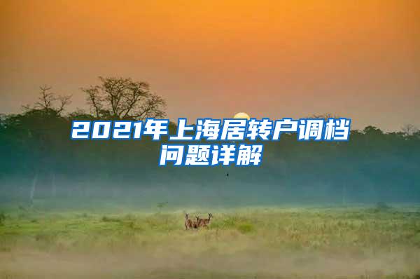 2021年上海居转户调档问题详解