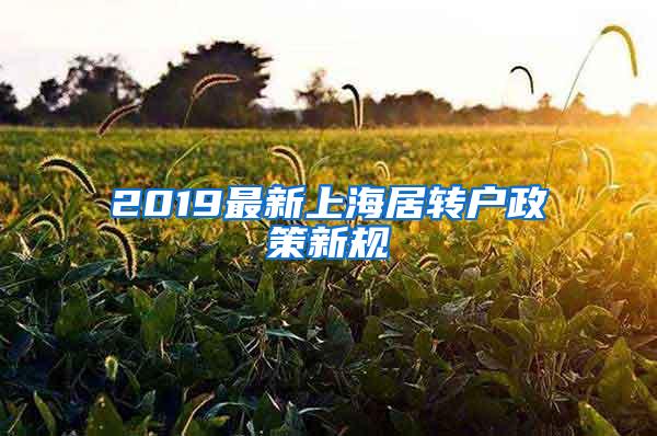 2019最新上海居转户政策新规