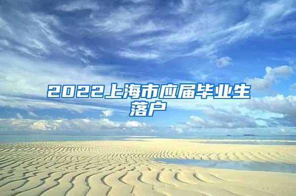 2022上海市应届毕业生落户
