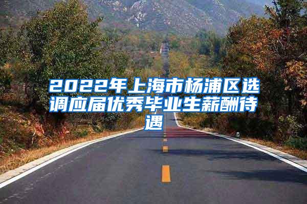 2022年上海市杨浦区选调应届优秀毕业生薪酬待遇