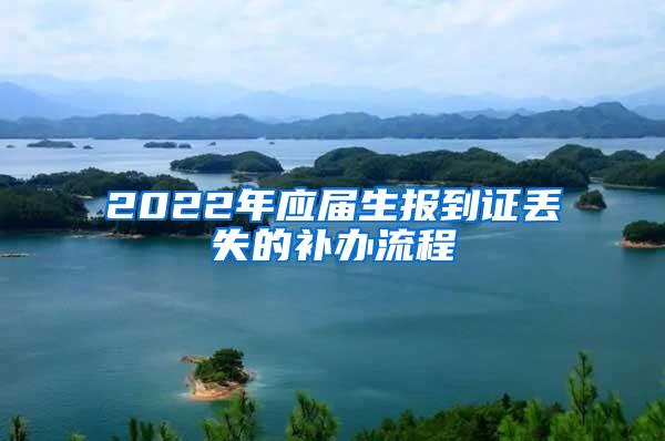 2022年应届生报到证丢失的补办流程