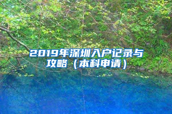 2019年深圳入户记录与攻略（本科申请）