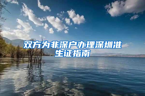 双方为非深户办理深圳准生证指南