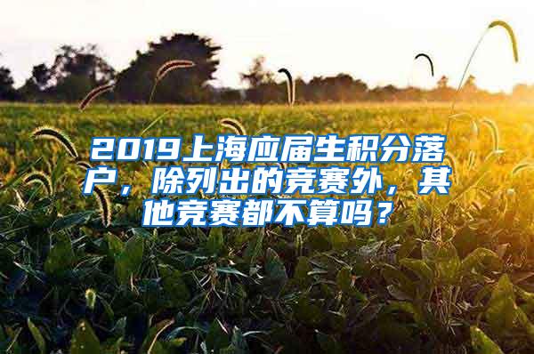 2019上海应届生积分落户，除列出的竞赛外，其他竞赛都不算吗？