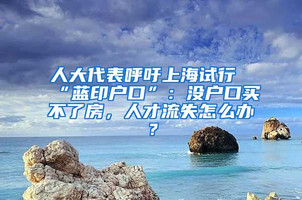 人大代表呼吁上海试行“蓝印户口”：没户口买不了房，人才流失怎么办？