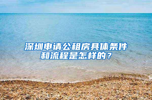 深圳申请公租房具体条件和流程是怎样的？