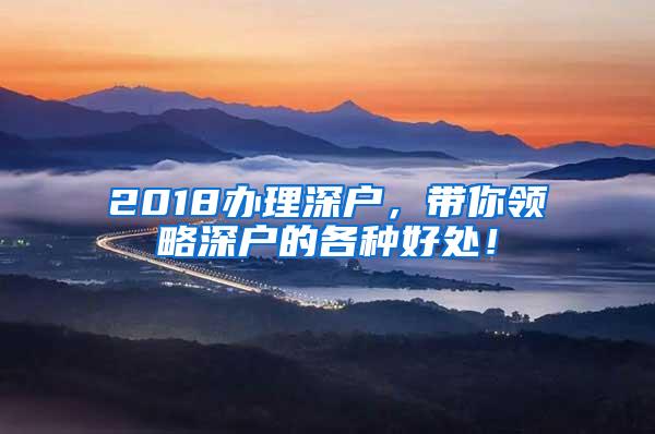 2018办理深户，带你领略深户的各种好处！