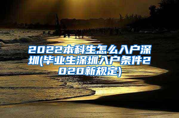 2022本科生怎么入户深圳(毕业生深圳入户条件2020新规定)