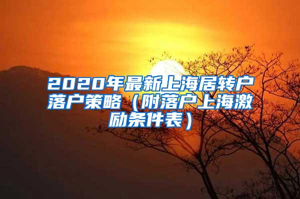 2020年最新上海居转户落户策略（附落户上海激励条件表）