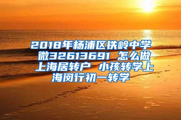 2018年杨浦区铁岭中学 微32613691 怎么做 上海居转户 小孩转学上海闵行初一转学