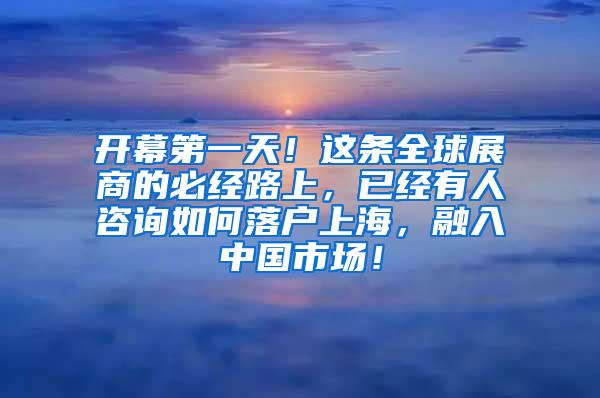 开幕第一天！这条全球展商的必经路上，已经有人咨询如何落户上海，融入中国市场！