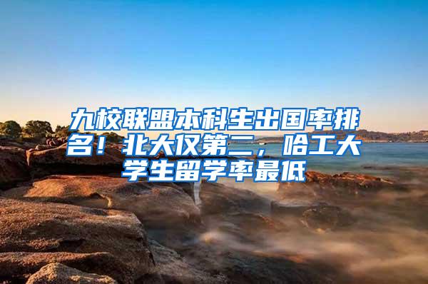 九校联盟本科生出国率排名！北大仅第二，哈工大学生留学率最低