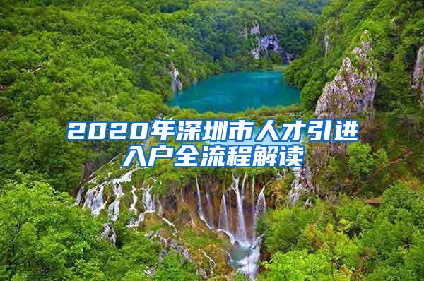 2020年深圳市人才引进入户全流程解读