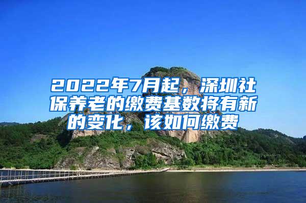 2022年7月起，深圳社保养老的缴费基数将有新的变化，该如何缴费