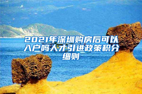 2021年深圳购房后可以入户吗人才引进政策积分细则