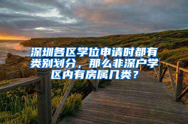 深圳各区学位申请时都有类别划分，那么非深户学区内有房属几类？