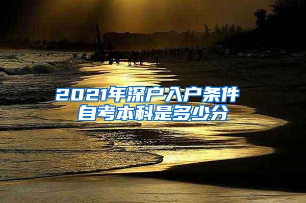 2021年深户入户条件 自考本科是多少分