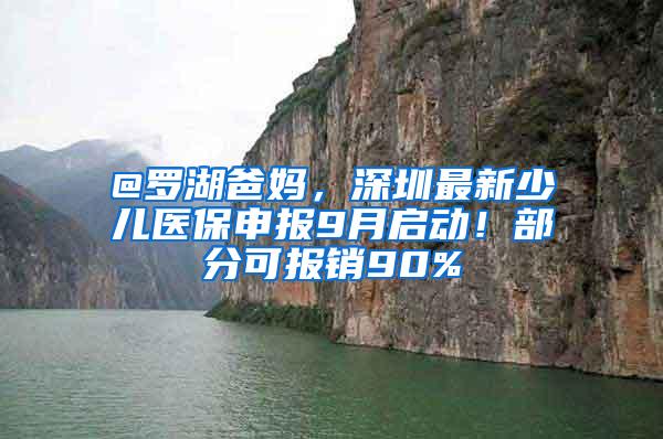 @罗湖爸妈，深圳最新少儿医保申报9月启动！部分可报销90%