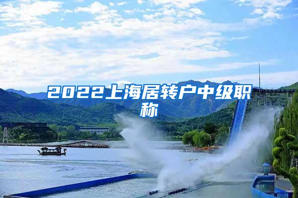 2022上海居转户中级职称