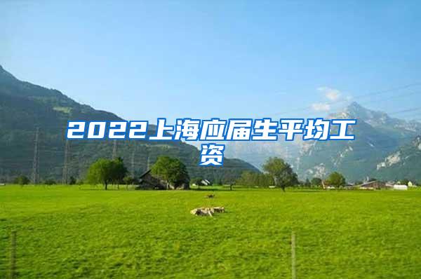 2022上海应届生平均工资