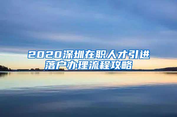 2020深圳在职人才引进落户办理流程攻略